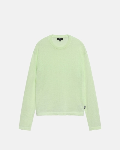 Stussy Light Sensitive Men's Knit Sweater Green | IL0000533