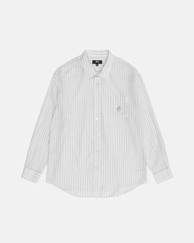 Stussy Lightweight Classic Men's Shirts White | IL0000318