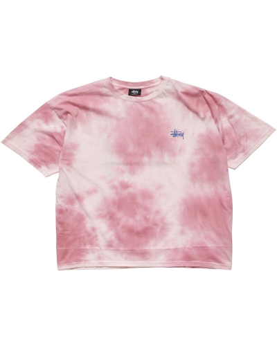 Stussy Marble BF Tee Women's Sportswear Pink | IL0000776