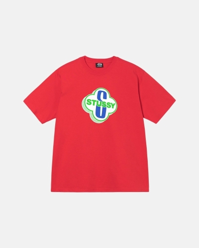 Stussy Motel Men's T Shirts Red | IL0000249