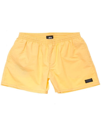 Stussy Nylon Big Beach Men's Shorts Yellow | IL0000650