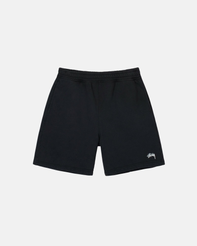 Stussy Overdyed Stock Logo Men's Shorts Black | IL0000659