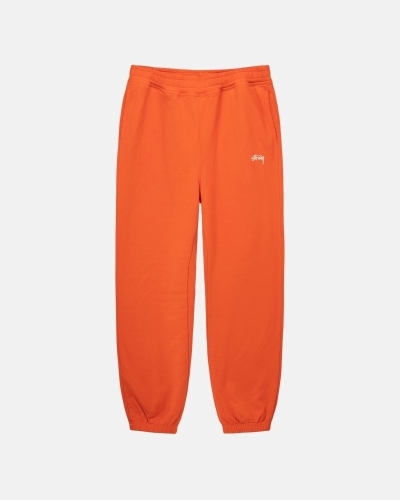 Stussy Overdyed Stock Logo Pant Men's Sweatpants Orange | IL0000887