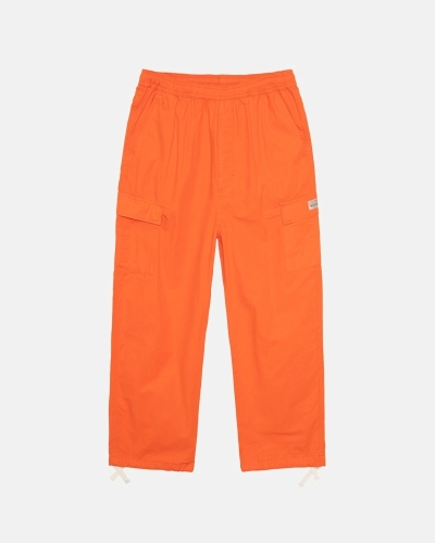 Stussy Ripstop Cargo Men's Beach Pants Orange | IL0000584