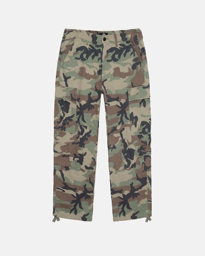 Stussy Ripstop Surplus Men's Cargo Pants Camo | IL0000589