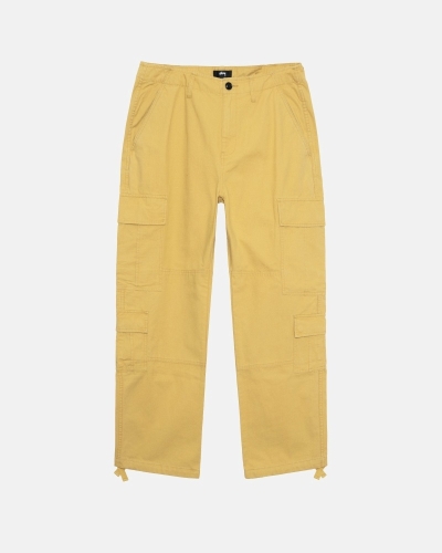 Stussy Ripstop Surplus Men's Cargo Pants Yellow | IL0000592