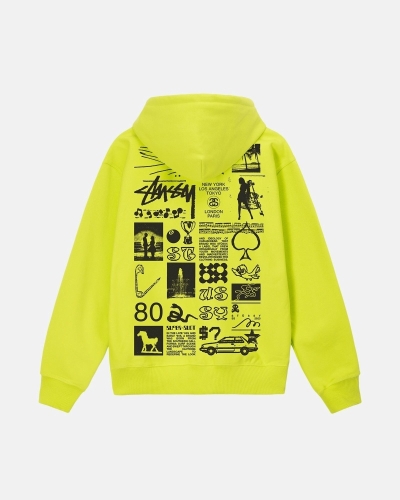 Stussy Sara Zip Men's Hoodies Light Green | IL0000059