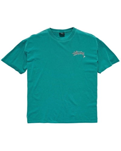 Stussy Shadow Stock SS Men's T Shirts Blue | IL0000264