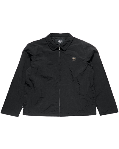 Stussy Sid Taslon Men's Jackets Black | IL0000360