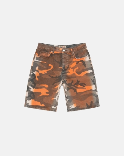 Stussy Spray Dye Big O Shorts Men's Shorts Camo | IL0000681