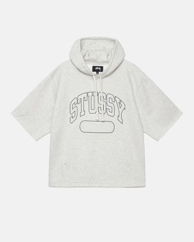 Stussy Ss Boxy Cropped Men's Hoodies White | IL0000072