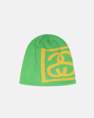 Stussy Ss Link Skull Men's Caps Green | IL0000479