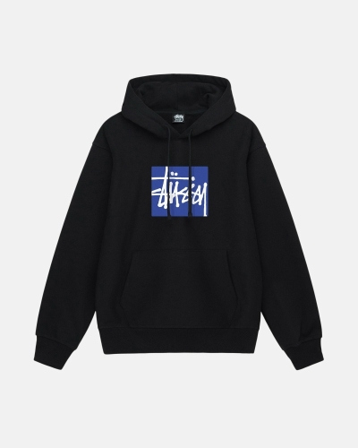 Stussy Stock Box Men's Hoodies Black | IL0000075