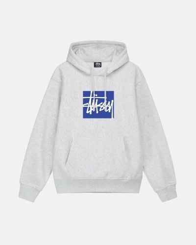 Stussy Stock Box Men's Hoodies Grey | IL0000076