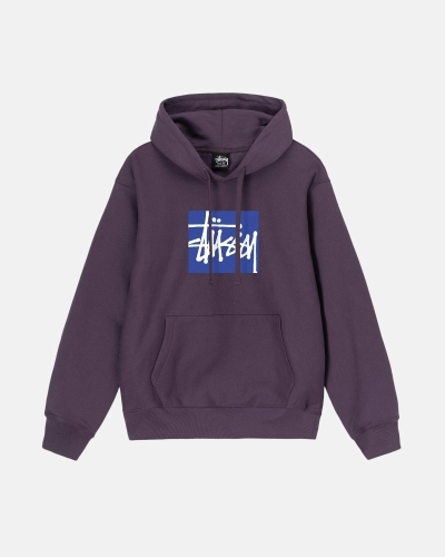 Stussy Stock Box Men's Hoodies Purple | IL0000074