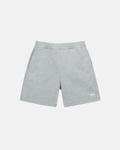 Stussy Stock Logo Men's Shorts Grey | IL0000686