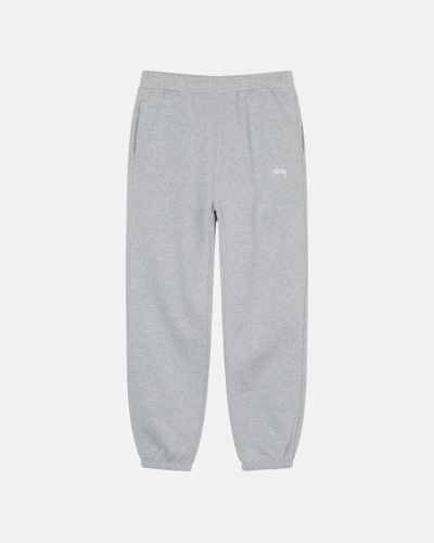 Stussy Stock Logo Men's Sweatpants Grey | IL0000889