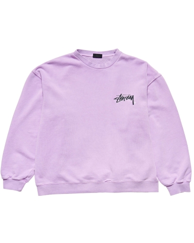 Stussy Stock Shadow Crew Men's Sweaters Red | IL0000853