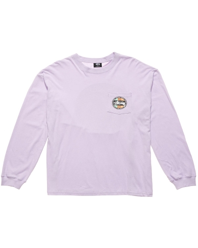 Stussy Surf Dot Pocket Tee Men's Sweatshirts Pink | IL0000959