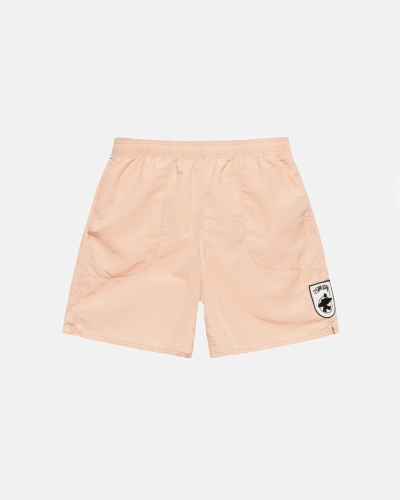 Stussy Surfman Patch Men's Shorts Pink | IL0000701