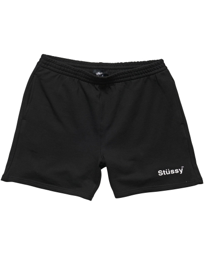 Stussy Text Fleece Short Men's Sportswear Black | IL0000791