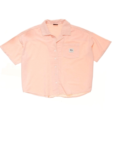 Stussy Vermont OS Shirt Women's Sportswear Orange | IL0000802