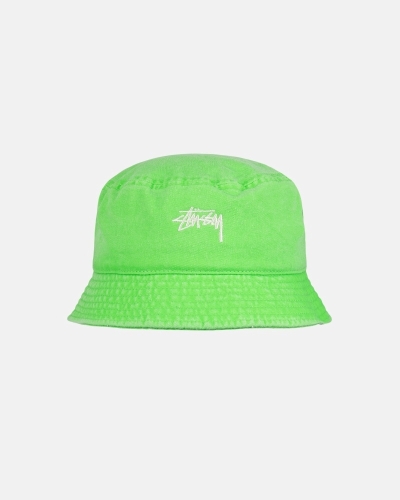 Stussy Washed Stock Men's Bucket Hats Mint | IL0000511