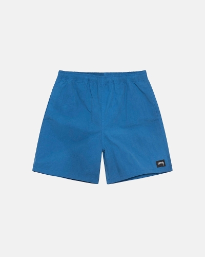 Stussy Wave Dye Nylon Short Men's Shorts Deep Blue | IL0000713