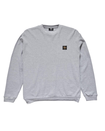 Stussy Workwear Waffle Crew Men's Sweaters Grey | IL0000865